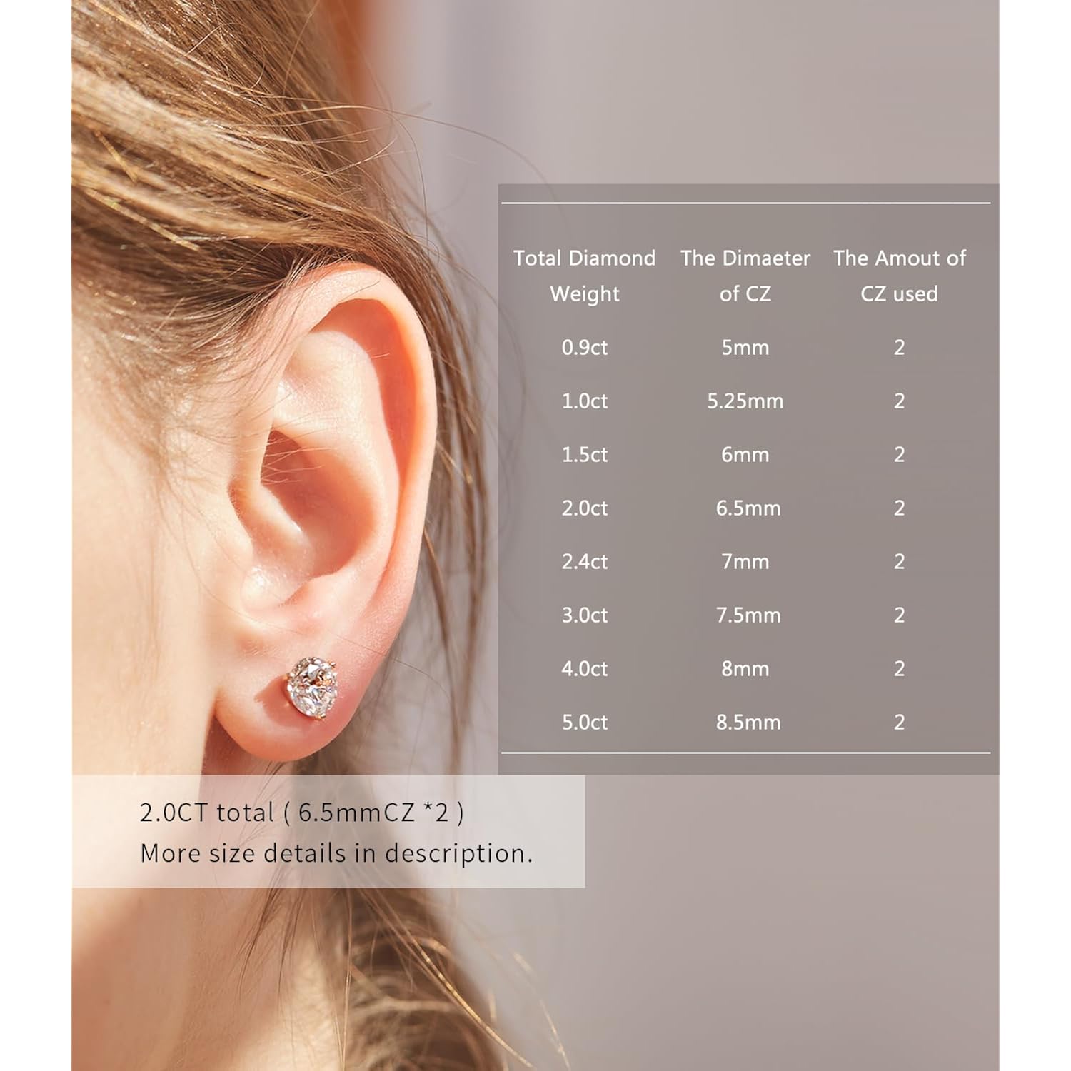 "STUNNING FLAME" 18K Gold Plated Silver Brilliant Cut Simulated Diamond Cubic Zirconia Stud Earrings