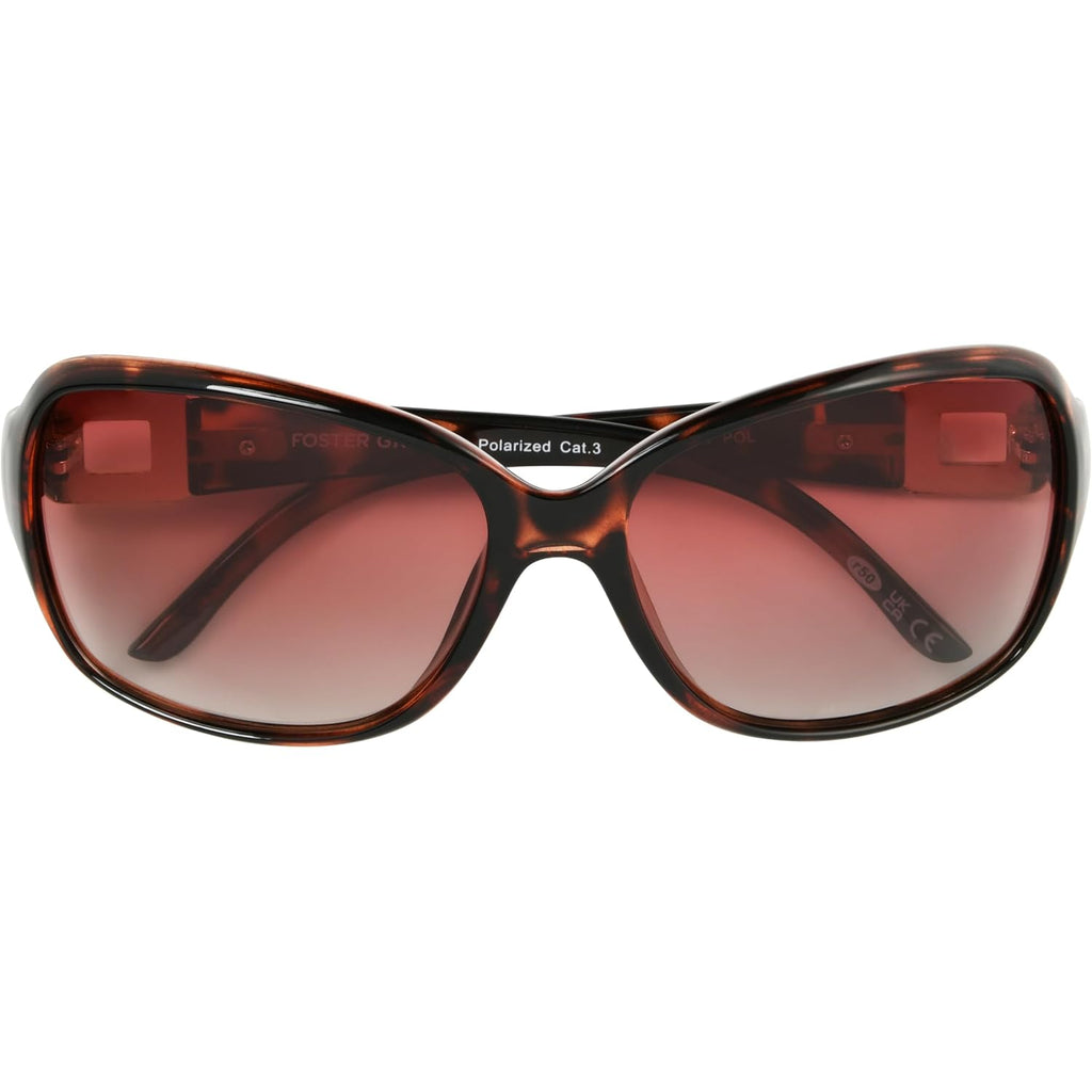 Foster Grant Polarized Sunglasses For Women, Brown Tortoise Shell Sunglasses Tortoise/Brown