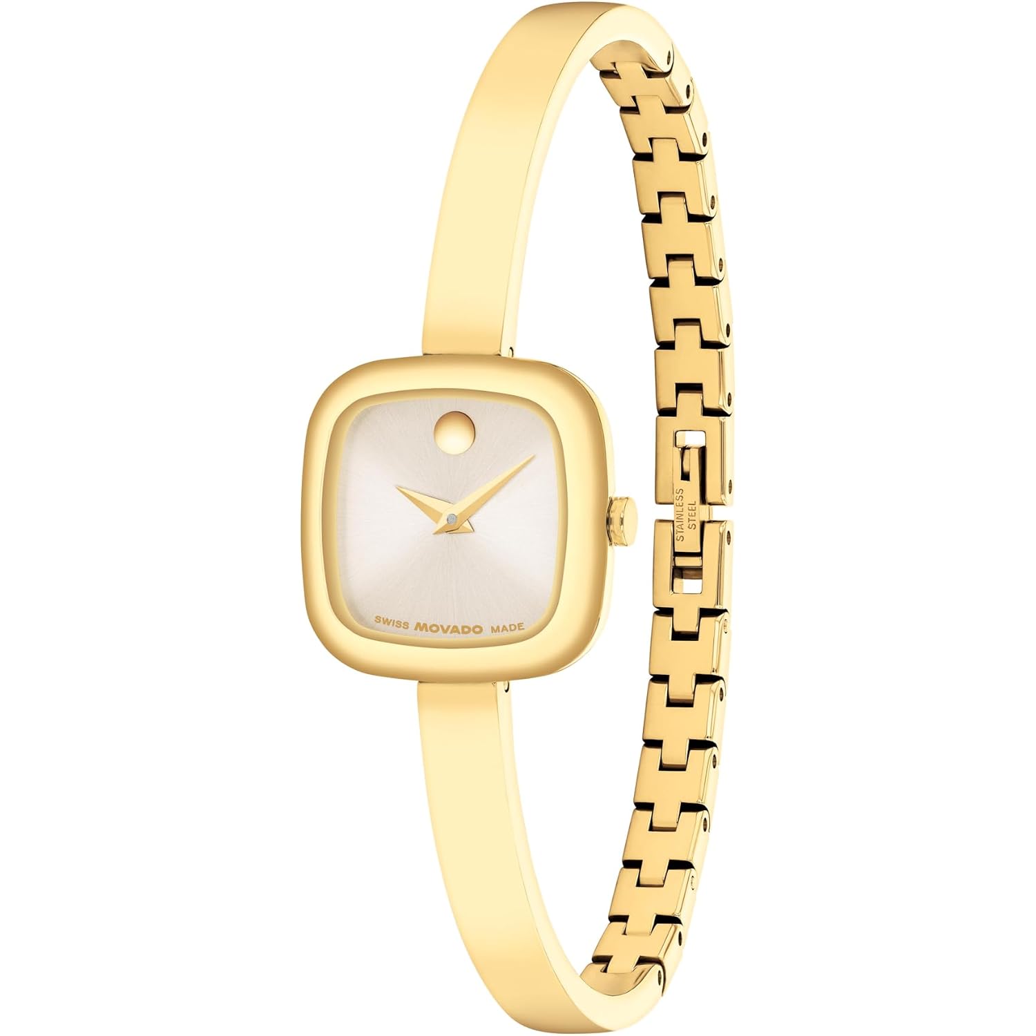 Movado Women'S Museum Bangle Watch – Swiss Quartz – 21 Mm Case – Classic Stainless Steel Bracelet – Gift For Her