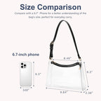 Wuflyover Clear Bag for Stadium Events - Adjustable Strap Clear Shoulder Bag for Concerts & Sports, Game Day Approved