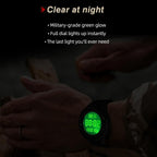 Cakcity Digital Watch Military Watches For Men Black Tactical Sports Waterproof Men'S Women'S Wrist Watch With Led Backlight Nylon Band Stopwatch,Green