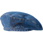Women Denim Cotton Beret Hat Strap Artist Hat