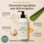 Vanilla Tallow Body Lotion — Hydrating Non-Toxic Natural Body Moisturizer & Cream, Grass-Fed Beef, Organic Shea, Jojoba, Coconut Mct & Aloe For Dry Sensitive Skin (8 Oz)