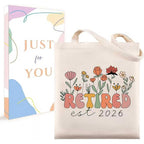 Retirement Gift For Woman 2026, Cool Retirement Gifts For Women, Canvas Tote Bag Best Gifts