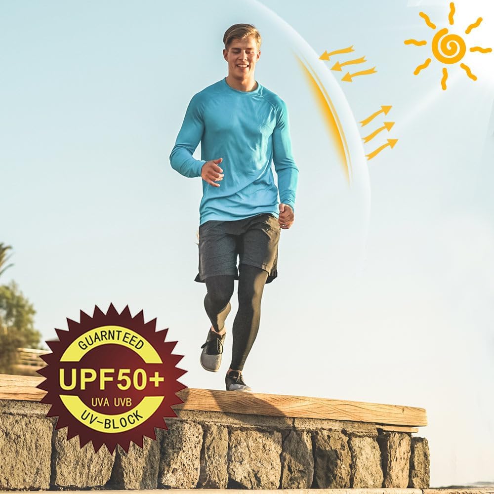 Willit Men'S Upf 50+ Sun Protection Hoodie Lightweight Long Sleeve Fishing Shirt Loose Fit Swim Rash Guard