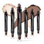 6Pcs Eyeshadow Stick Makeup Sets,Dark Brown Shimmer Eyeshaow Pencil, Long Lasting Metallic Eye Shadow,Eye Brightener Stick Pencil Crayon, A02-Taupe Mauve