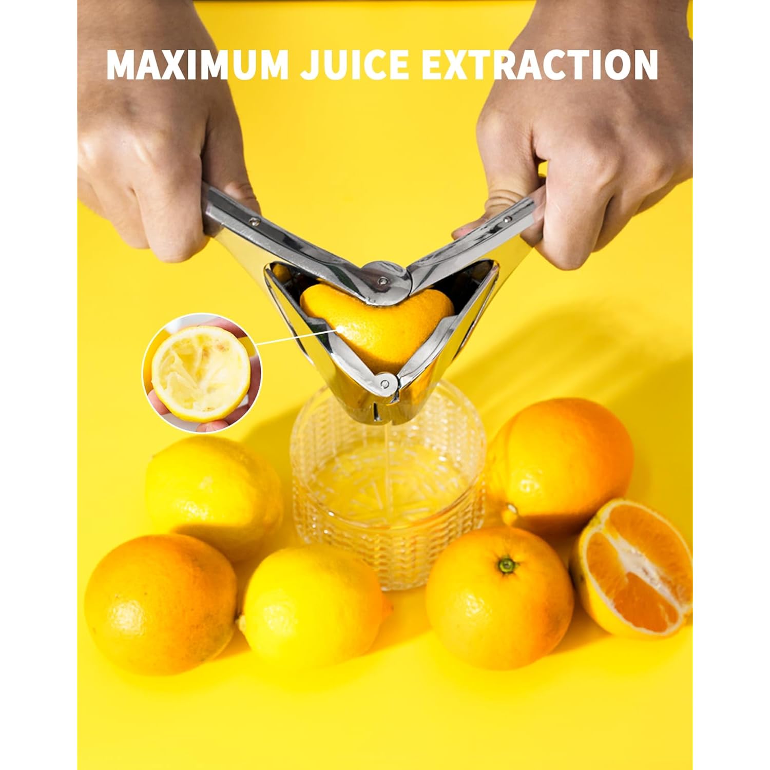 Lemon Squeezer, Stainless Steel Lemon Juicer, Manual Juicer For Lemon Citrus Lime Orange, Handheld Citrus Squeezer