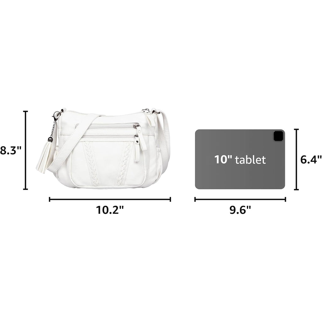 Volganik Rock Crossbody Bag For Women With Tassel Ladies Soft Pu Leather Purses And Handbag Pocketbooks