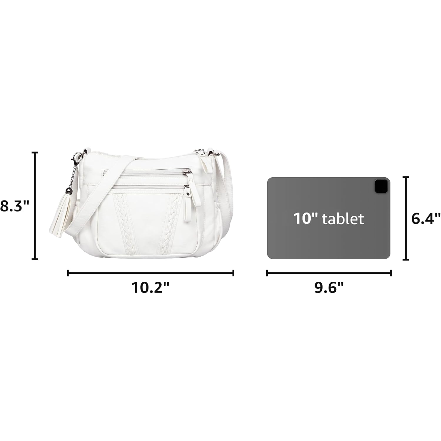 Volganik Rock Crossbody Bag For Women With Tassel Ladies Soft Pu Leather Purses And Handbag Pocketbooks