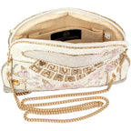 Mary Frances Just Married Beaded Crossbody Handbag Clutch Bridal Car Novelty Purse, Ivory | Just Married Beaded Crossbody Handbag Bridal Car Novelty Clutch Purse Ivory Wedding Evening Party Travel Accessories