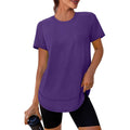 Xieerduo Womens Workout Tops Short Sleeve Shirts Sun Protection Upf 50+ Quick Dry Outfits For Hiking Running S-3Xl