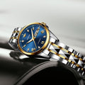 Olevs Ladies Automatic Women Watches Luxury Diamond Sapphire Crystal Watch Elegant Dress Mechanical Tungsten Steel Waterproof Date