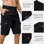 Dokotoo Men Mens Cargo Shorts Casual Waist Elastic Drawstring Outdoor Golf Shorts With 6 Pockets