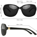 Siphew Polarized Sunglasses For Women | Vintage Square Sunglasses W Uv400 Protection | Womens Wraparound Shade