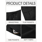 Runcati Mens Cargo Shorts Elastic Waist Drawstring Lightweight Shorts Summer Hiking Casual Shorts With Pockets No Lining