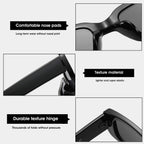 BUTABY Rectangle Sunglasses for Women Retro Driving Glasses 90’s Vintage Fashion Narrow Square Frame UV400 Protection Black Frame Grey Lens+leopard Brown Lens