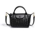 Mini Small Size Braided Luxury Leather Women'S Top Handle Handbag Fashion Travel Daily Satchel