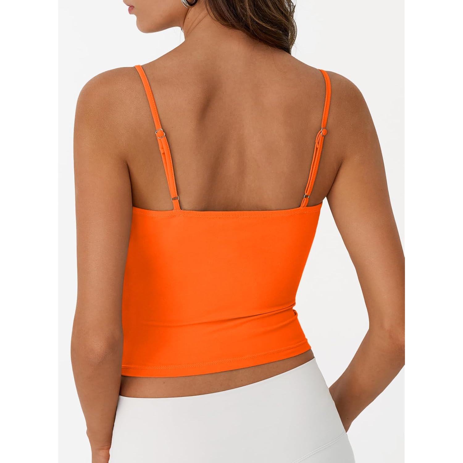 Trendy Queen Womens Summer Double Lined Adjustable Spaghetti Strap Tank Top