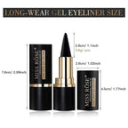 Miss Rose M Gel Eyeliner, 2 Pcs Black Eyeliner Pencils, Delineador De Ojos Contra El Agua, Easy To Use, Eye Makeup For Women (Black Pack Of 2)
