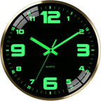 12Inch Wall Clock,Accuratetimekeeping,Easy Toread At Nighttick-Free | Metal Frame Aa Battery Powered Anti-Break Hd Glass Large Numbers Easy To Read Living Room Bedroom Kitchen Office Etc