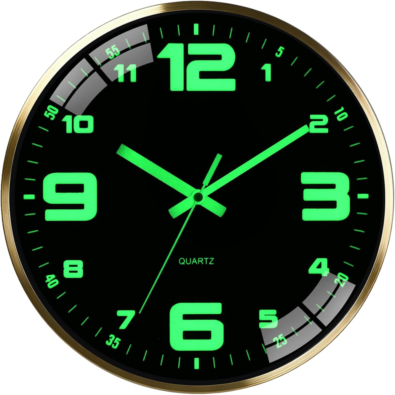 12Inch Wall Clock,Accuratetimekeeping,Easy Toread At Nighttick-Free | Metal Frame Aa Battery Powered Anti-Break Hd Glass Large Numbers Easy To Read Living Room Bedroom Kitchen Office Etc