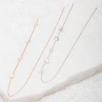 Sideways Initial Necklace 925 Sterling Silver, Personalized Initial Necklace for Women, Custom Letter Necklace, Dainty Sideways Letter Pendant