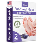 CÉLOR Foot Peeling Mask for Dry Cracked Feet | Foot Mask to Exfoliate Rough, Cracked, Dry Feet, Calluses for Soft Baby Feet Results | Made with Aloe Vera Extract for Women & Men (2 Pairs) | Lavender