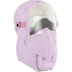 Winter Trapper Hat for Women - Windproof & Waterproof Hat with Removable Mask Goggles Ear Flaps, Purple