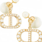 18K Gold Plated Copper Pearl Earrings Non Allergenic Birthday Gift Baroque Exquisite Jewelry Shining And lustrous Earrings For Women