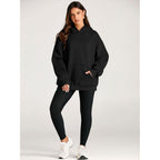 Women's Oversized Fleece Hoodie, Cozy Plush Pullover Sweatshirt with Pocket
