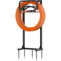 Garden Hose Holder, Upgraded Heavy Duty Freestanding Water Hose Holder Stand With Storage Basket, Holds Up To 160 Ft Hose, Perfect For Outside Yard Lawn Farm, Black