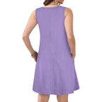 Joligal Womens Summer Dresses Casual Sleeveless Tshirt Sundress Beach Cover Up With Pockets Loose Tank Dress 2026