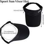 Sport Sun Visors Hats for Women Men Adjustable Cooling Athletic Visors Empty Sun Top Hat for Tennis Ball Golf Cycling Running