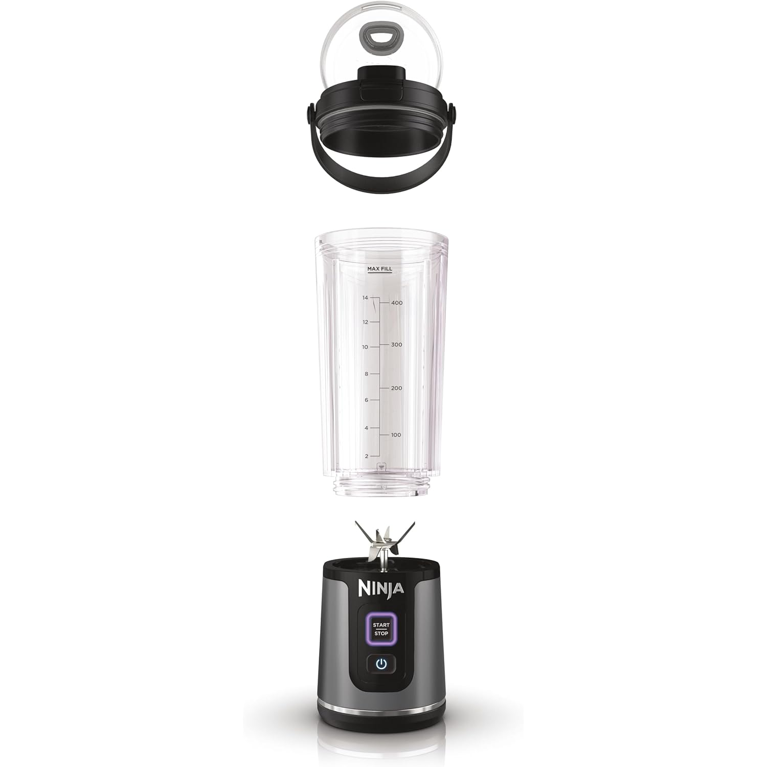 Ninja Blast Portable Blender | Cordless | 18-oz. Vessel | Personal Mixer for Shakes & Smoothies | BPA Free | Leakproof Lid & Sip Spout | USB-C Rechargeable | Dishwasher Safe Parts | Black | BC151BK