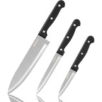 Kitchen Knife, 3-Pcs Knife Set, 8 Inch Chef Knife, 5 Inch Utility Knife, 3.5 Inch Paring Knife, Ultra Sharp Chef's Knives in High Carbon Stainless Steel, Ideal for Cooking, Chopping, Slicing and BBQ