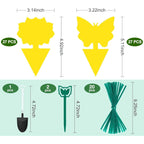 54 Pack Fruit Fly Trap For Indoor, Gnat Traps For House Indoor, Fungus Gnat Killer Sticky Traps For Plants, Mosquitoes, Flying Insects