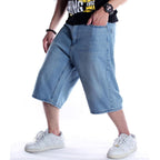 Enrica Men'S Baggy Jorts Casual Loose Fit Hip Hop Skateboard Denim Shorts