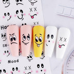 Cute Expression Nail Art Stickers Cute Black Ant Cartoon Nail Decals 6PCS 3D Self-Adhesive Black Ants Face Expression Playful Design Manicure Stickers Gel Polish Sliders for Women DIY Nail Decorations