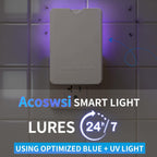 Indoor Fly Trap Plug In, Flying Insect Trap With Blue Uv Light, Fruit Fly & Gnat Trap For Indoors, Mess-Free Bug Catcher For Home, 1 Device + 5 Refill Glue Cards