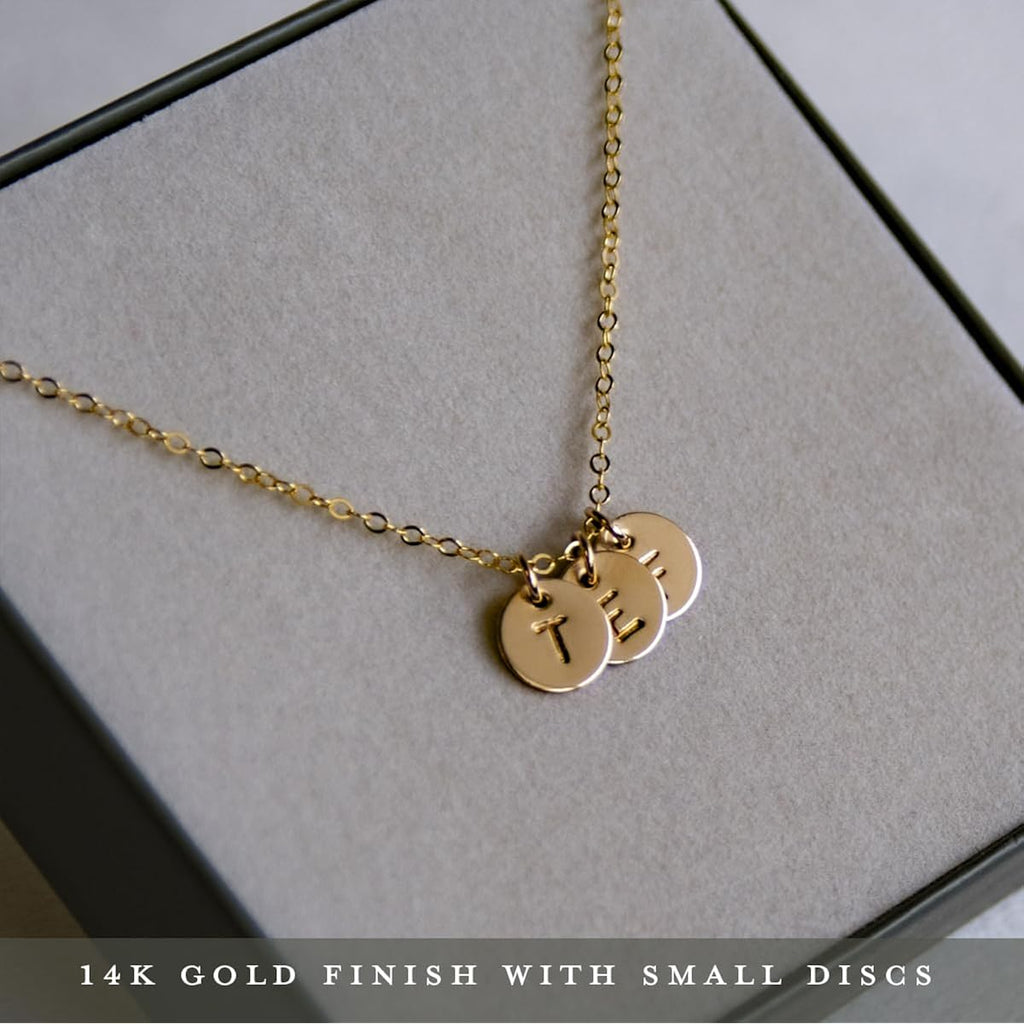 EFYTAL Initial Necklaces for Women, 14K Gold or 925 Sterling Silver Initial Necklace, Custom Necklace, Personalized Pendant