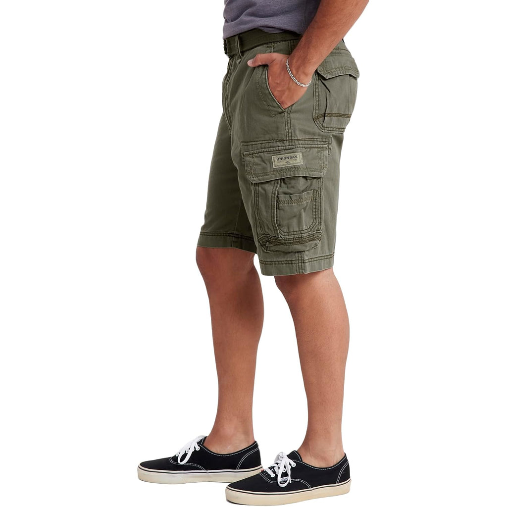 Unionbay Men'S Survivor Belted Cargo Short-Reg And Big & Tall Sizes