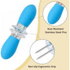 18 Pcs Stainless Steel Corn Cob Holders With Silicone Handle & Convenient Butter Spreading Tool