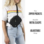 Thread Wallets Small Crossbody Bags For Women & Men, Stylish Sling, Chest Bag For Everyday Use (Black)