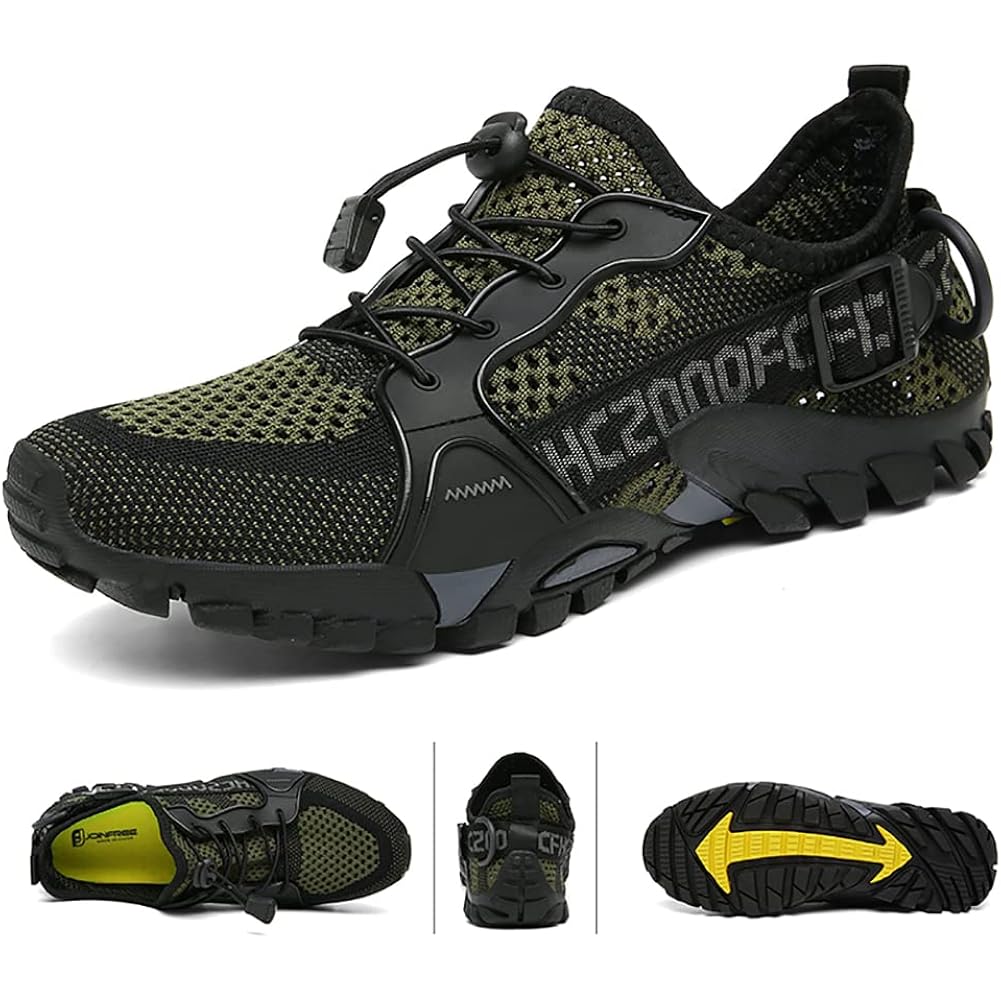 Tangyugen Water Shoes Men Women Outdoor Hiking Shoes Quick Drying Beach Aqua Shoes Travel Trekking Walking Climbing Sneakers