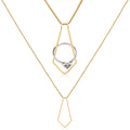 Pixie Wing Nordika Ring Keeper Necklace, 18k Gold-Plated Engagement Ring Holder (17.7" chain with 4'' extender)