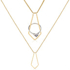 Pixie Wing Nordika Ring Keeper Necklace, 18k Gold-Plated Engagement Ring Holder (17.7" chain with 4'' extender)