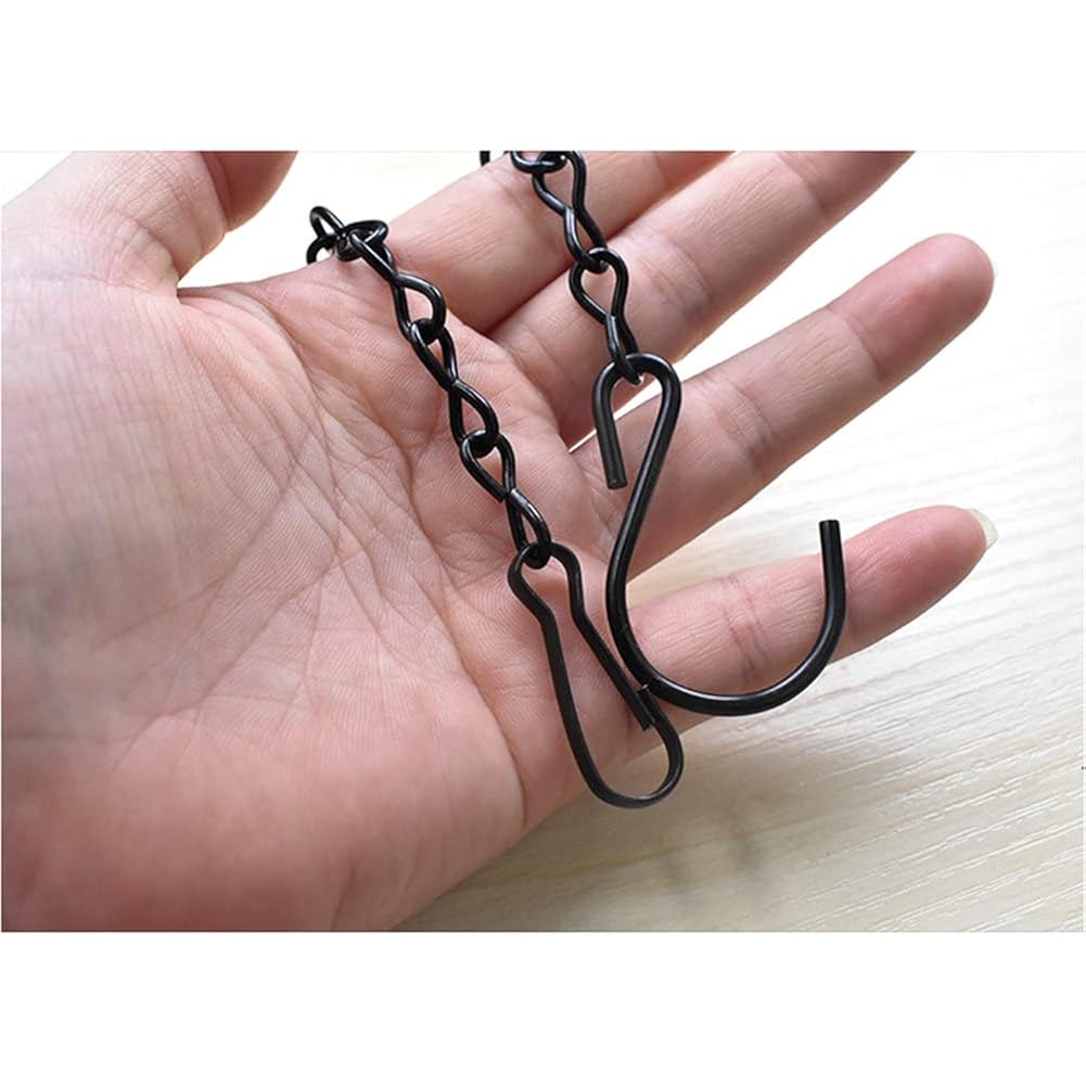 10 Pack 9.5 Inch Black Hanging Chains, Garden Plant Hangers For Hanging Bird Feeders, Billboards, Chalkboards, Basket, Planters, Lanterns, Wind Chimes And Decorative Ornaments Etc.