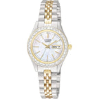 Citizen Ladies' Dress Quartz Stainless Steel Bracelet With Crystals And Day Date
