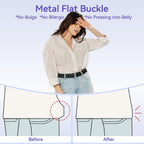 No Show Elastic Belts for Women with Invisible Flat Buckle Stretch Web Strap Belt for Jeans Pants Dresses