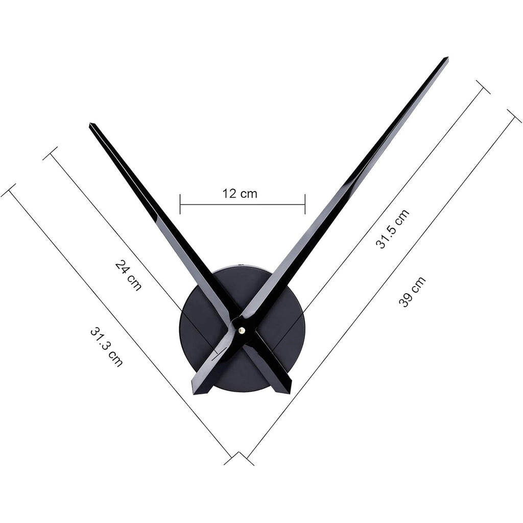 Lafocuse Silent 24 Inch Diy Wall Clock With Large Clock Hands And Motor Kit, Diy 12888 Clock Movement Mechanism Replacement With 12 Inch Long Minute Hands For Living Room
